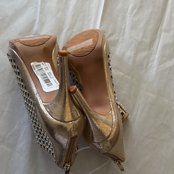 Alex Marie Livia Shimmer Embellished Peep Toe Heels - Picture 9 of 9